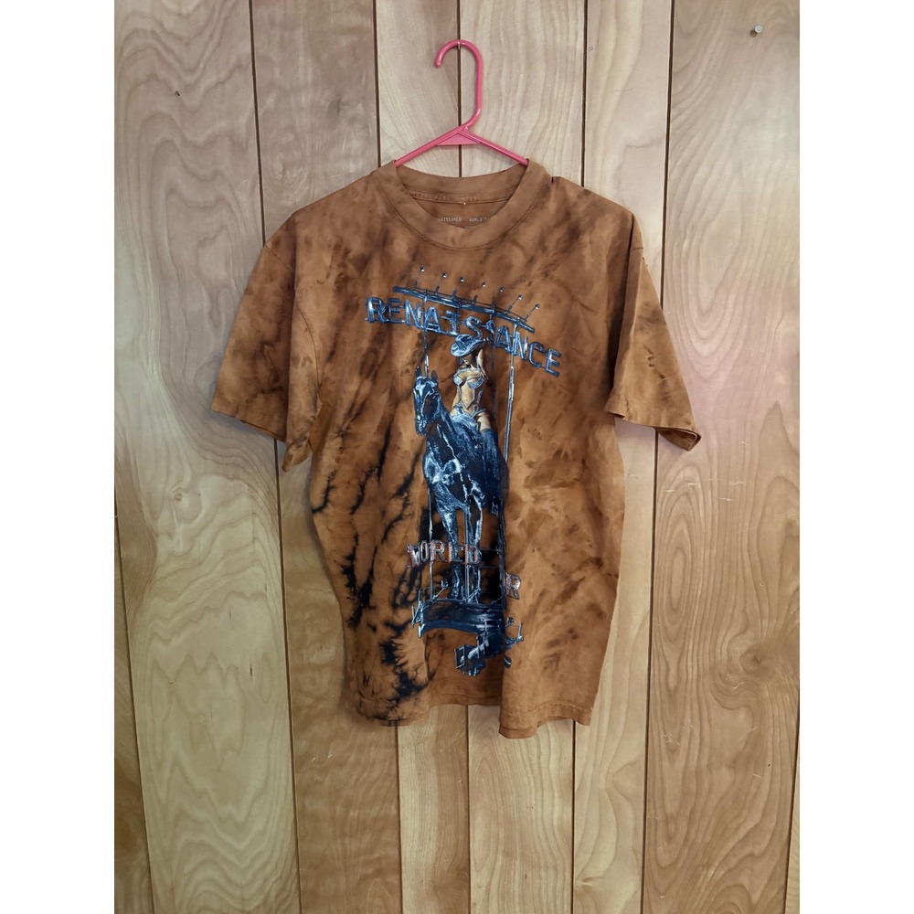 Beyonce Renaissance World Tour‎ 2023 Tie Dye Graphic T-Shirt Mens Medium Brown